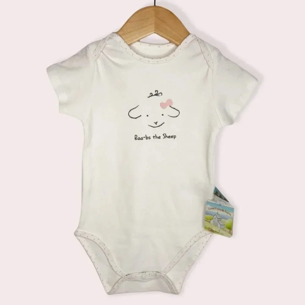 NWT Bunnies by the Bay bodysuit baby sheep‎ size 6-12 months